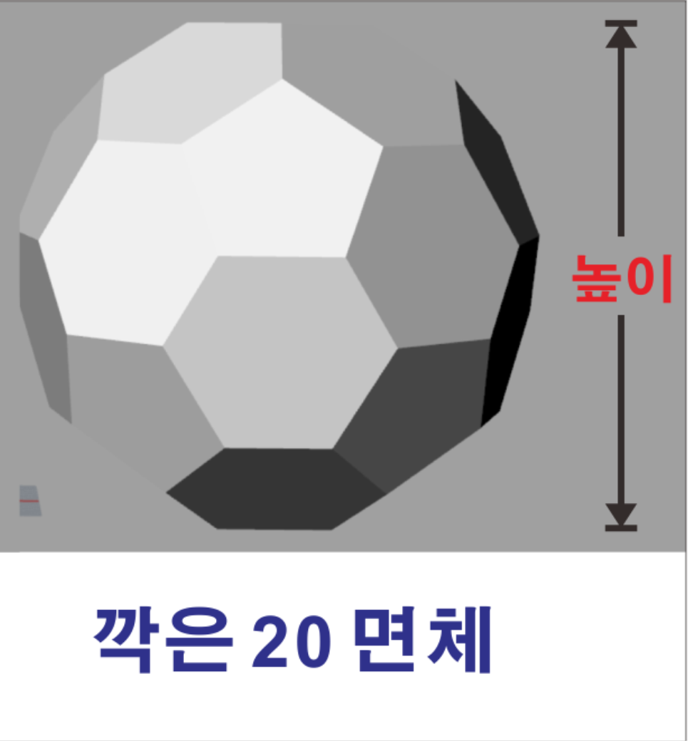 스티로폼 깍은 20 면체